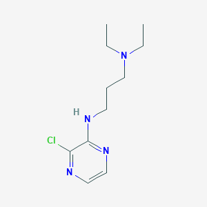 molecular formula C11H19ClN4 B1464510 3-chloro-N-[3-(diethylamino)propyl]pyrazin-2-amine CAS No. 1247544-71-3