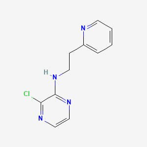 molecular formula C11H11ClN4 B1464511 3-氯-N-[2-(吡啶-2-基)乙基]吡嗪-2-胺 CAS No. 1248274-96-5