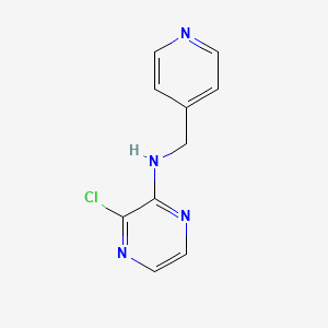 molecular formula C10H9ClN4 B1464512 3-chloro-N-(pyridin-4-ylmethyl)pyrazin-2-amine CAS No. 1251154-89-8