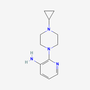 molecular formula C12H18N4 B1464515 2-(4-Cyclopropylpiperazin-1-yl)pyridin-3-amine CAS No. 1306212-65-6