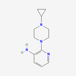 molecular formula C12H18N4 B1464515 2-(4-Cyclopropylpiperazin-1-yl)pyridin-3-amin CAS No. 1306212-65-6