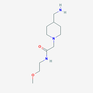 2-[4-(aminomethyl)piperidin-1-yl]-N-(2-methoxyethyl)acetamide