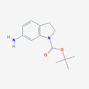 molecular formula C13H18N2O2 B146452 6-Amino-2,3-dihydro-indole-1-carboxylic acid tert-butyl ester CAS No. 129488-00-2