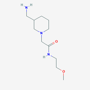 molecular formula C11H23N3O2 B1464521 2-[3-(氨甲基)哌啶-1-基]-N-(2-甲氧基乙基)乙酰胺 CAS No. 1292922-61-2