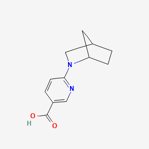 molecular formula C12H14N2O2 B1464523 6-{2-氮杂双环[2.2.1]庚烷-2-基}吡啶-3-羧酸 CAS No. 1248740-09-1