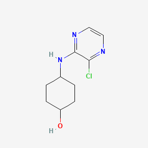 molecular formula C10H14ClN3O B1464528 4-[(3-氯吡嗪-2-基)氨基]环己醇 CAS No. 1250035-48-3