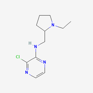 molecular formula C11H17ClN4 B1464529 3-chloro-N-[(1-ethylpyrrolidin-2-yl)methyl]pyrazin-2-amine CAS No. 1249897-54-8
