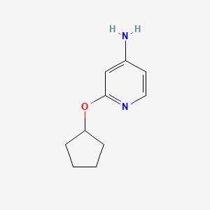 molecular formula C10H14N2O B1464532 2-(环戊氧基)吡啶-4-胺 CAS No. 1247459-58-0