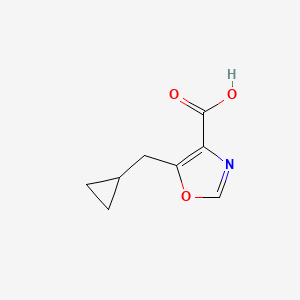 molecular formula C8H9NO3 B1464535 5-(环丙基甲基)-1,3-恶唑-4-羧酸 CAS No. 1248153-14-1