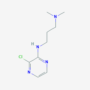 molecular formula C9H15ClN4 B1464538 3-chloro-N-[3-(dimethylamino)propyl]pyrazin-2-amine CAS No. 1251205-49-8