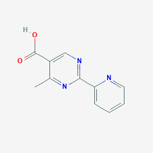 molecular formula C11H9N3O2 B1464550 4-甲基-2-吡啶-2-基嘧啶-5-羧酸 CAS No. 933989-40-3