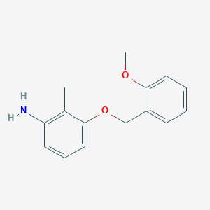 molecular formula C15H17NO2 B1464560 3-[(2-甲氧基苯基)甲氧基]-2-甲基苯胺 CAS No. 1282185-33-4