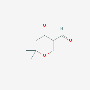 2H-Pyran-3-carboxaldehyde, tetrahydro-6,6-dimethyl-4-oxo-