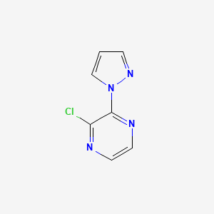 molecular formula C7H5ClN4 B1464563 2-Chloro-3-(1H-pyrazol-1-YL)pyrazine CAS No. 1209459-17-5
