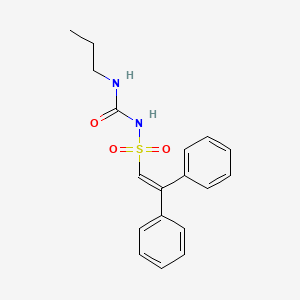 2,2-Diphenyl-N-(propylcarbamoyl)ethene-1-sulfonamide