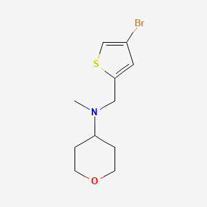 molecular formula C11H16BrNOS B1464569 N-[(4-溴噻吩-2-基)甲基]-N-甲基恶烷-4-胺 CAS No. 1251279-07-8
