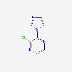 molecular formula C7H5ClN4 B1464571 2-Chloro-3-(1H-imidazol-1-YL)pyrazine CAS No. 1209457-96-4