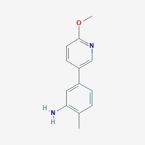molecular formula C13H14N2O B1464580 5-(6-甲氧基吡啶-3-基)-2-甲基苯胺 CAS No. 1248688-36-9