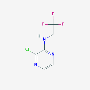 molecular formula C6H5ClF3N3 B1464583 3-chloro-N-(2,2,2-trifluoroethyl)pyrazin-2-amine CAS No. 1249525-48-1