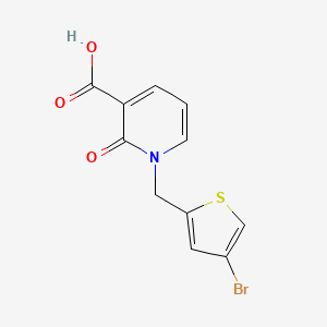 molecular formula C11H8BrNO3S B1464587 1-((4-Bromothiophen-2-yl)methyl)-2-oxo-1,2-dihydropyridine-3-carboxylic acid CAS No. 1307773-64-3