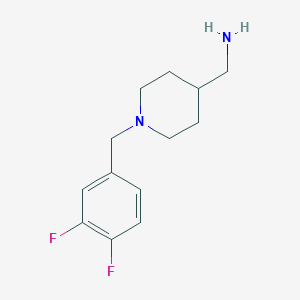 molecular formula C13H18F2N2 B1464591 {1-[(3,4-difluorophenyl)methyl]piperidin-4-yl}methanamine CAS No. 1284987-01-4