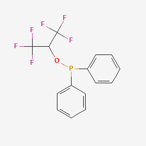 Phosphinous acid, diphenyl-, 2,2,2-trifluoro-1-(trifluoromethyl)ethyl ester