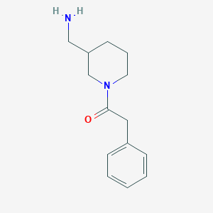 molecular formula C14H20N2O B1464593 1-[3-(Aminomethyl)piperidin-1-yl]-2-phenylethan-1-one CAS No. 1018257-85-6