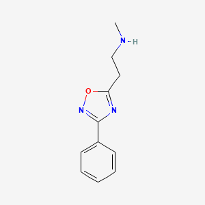 molecular formula C11H13N3O B1464594 Methyl[2-(3-phenyl-1,2,4-oxadiazol-5-yl)ethyl]amine CAS No. 1306405-48-0