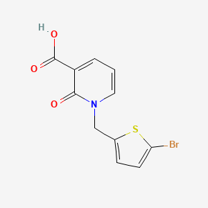 molecular formula C11H8BrNO3S B1464595 1-[(5-Bromothiophen-2-yl)methyl]-2-oxo-1,2-dihydropyridine-3-carboxylic acid CAS No. 1285682-59-8