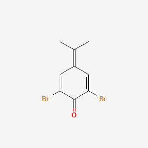 molecular formula C9H8Br2O B14645954 2,6-Dibromo-4-(propan-2-ylidene)cyclohexa-2,5-dien-1-one CAS No. 55182-54-2