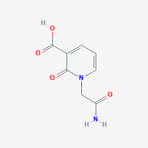 molecular formula C8H8N2O4 B1464596 1-(Carbamoylmethyl)-2-oxo-1,2-dihydropyridine-3-carboxylic acid CAS No. 1250154-04-1
