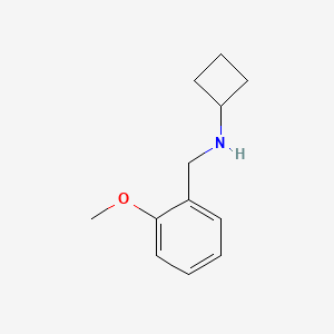 molecular formula C12H17NO B1464599 N-[(2-methoxyphenyl)methyl]cyclobutanamine CAS No. 1250516-28-9