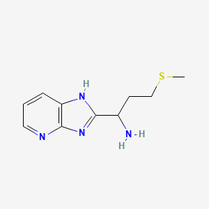 molecular formula C10H14N4S B1464601 1-(3H-imidazo[4,5-b]pyridin-2-yl)-3-(methylthio)propan-1-amine CAS No. 1251367-73-3