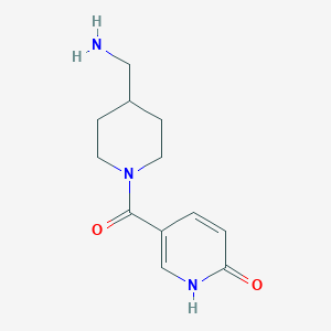 molecular formula C12H17N3O2 B1464602 (4-(Aminomethyl)piperidin-1-yl)(6-hydroxypyridin-3-yl)methanone CAS No. 1281919-51-4