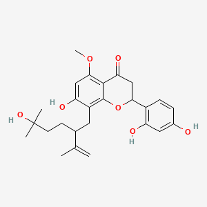 2-(2,4-Dihydroxyphenyl)-7-hydroxy-8-(5-hydroxy-5-methyl-2-prop-1-en-2-ylhexyl)-5-methoxy-2,3-dihydrochromen-4-one