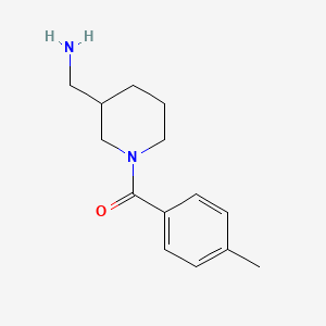 molecular formula C14H20N2O B1464605 [1-(4-Methylbenzoyl)piperidin-3-yl]methanamine CAS No. 1018307-63-5