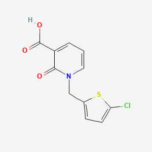 molecular formula C11H8ClNO3S B1464606 1-[(5-Chlorothiophen-2-yl)methyl]-2-oxo-1,2-dihydropyridine-3-carboxylic acid CAS No. 1281557-40-1