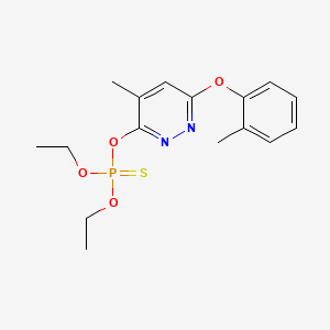 Phosphorothioic acid, O,O-diethyl O-(4-methyl-6-(2-methylphenoxy)-3-pyridazinyl) ester