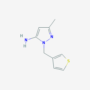 molecular formula C9H11N3S B1464607 3-methyl-1-(3-thienylmethyl)-1H-pyrazol-5-amine CAS No. 1250732-00-3