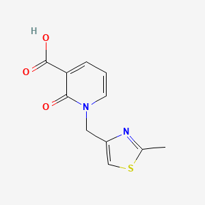 molecular formula C11H10N2O3S B1464610 1-[(2-Methyl-1,3-thiazol-4-yl)methyl]-2-oxo-1,2-dihydropyridine-3-carboxylic acid CAS No. 1285459-01-9