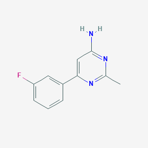 molecular formula C11H10FN3 B1464613 6-(3-Fluorophenyl)-2-methylpyrimidin-4-amine CAS No. 1247340-73-3