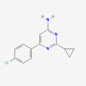 B1464614 6-(4-Chlorophenyl)-2-cyclopropylpyrimidin-4-amine CAS No. 1292401-77-4