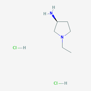 molecular formula C6H16Cl2N2 B1464616 (3S)-1-ethylpyrrolidin-3-amine dihydrochloride CAS No. 1336912-66-3