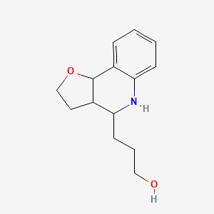 molecular formula C14H19NO2 B1464622 3-[2,3,3a,4,5,9b-Hexahydrofuro[3,2-c]quinolin-4-yl]-1-propanol CAS No. 566198-23-0