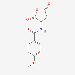 molecular formula C12H11NO5 B1464625 N-(2,5-Dioxotetrahydro-3-furanyl)-4-methoxybenzamide CAS No. 1269446-37-8
