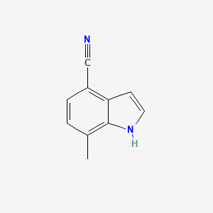 molecular formula C10H8N2 B1464629 7-methyl-1H-indole-4-carbonitrile CAS No. 1082041-37-9