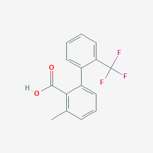 molecular formula C15H11F3O2 B1464630 6-Methyl-2-(2-trifluoromethylphenyl)benzoic acid CAS No. 1261888-13-4