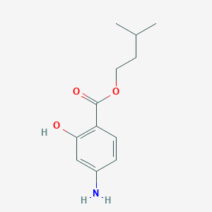 molecular formula C12H17NO3 B14646317 3-Methylbutyl 4-amino-2-hydroxybenzoate CAS No. 54780-12-0