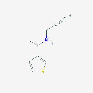 B1464633 (Prop-2-yn-1-yl)[1-(thiophen-3-yl)ethyl]amine CAS No. 1247595-84-1