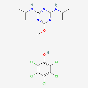 molecular formula C16H20Cl5N5O2 B14646398 Ortho vegetation killer CAS No. 55257-65-3